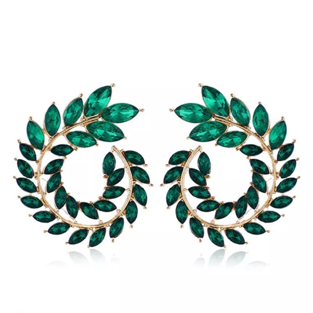 Leaf fashion earrings luxurious jewelry